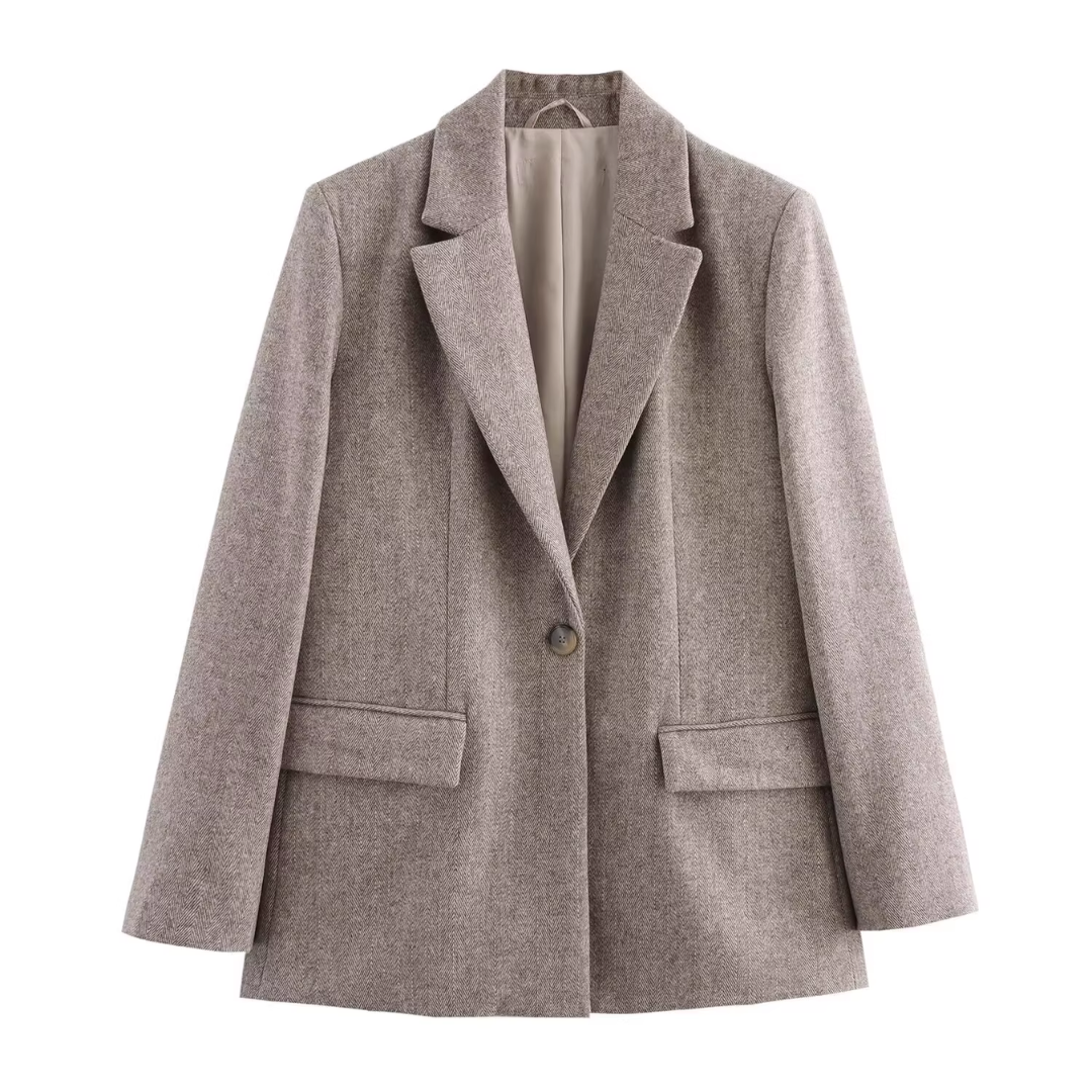 Classic Heather Wool Blazer