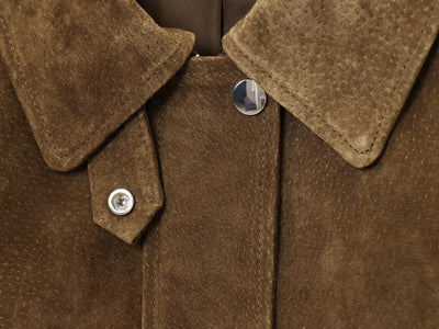 Renouvè Suede Utility Jacket – Espresso Brown