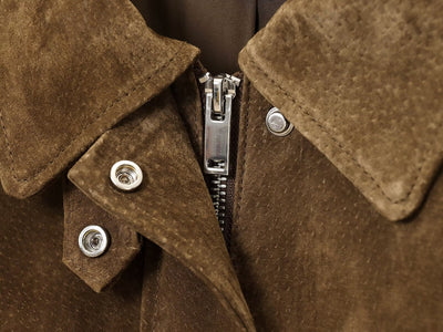 Renouvè Suede Utility Jacket – Espresso Brown